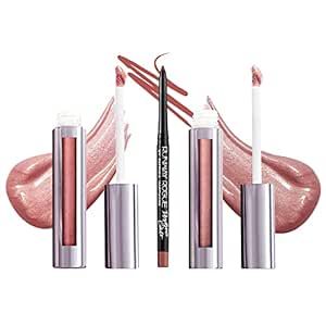 Runway Rogue LuxGloss Kit with 2 Moisturizing Shimmer Lip-Gloss Tubes (‘Strike a Pose’ and ‘Fashion Week’) and 1 Matte Lip-Liner Pencil (‘Work It Babe’)